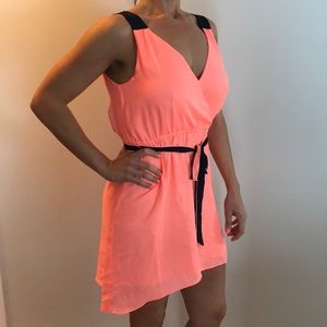 Benin peach summer dress coral